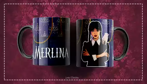 vectores plantilas MERLINA,SERIE,NETFLIX,